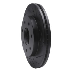 Ford F-150 Brake Rotor (1) - Front Right - R1 Concepts - Drilled & Slotted - Black - `04-`08